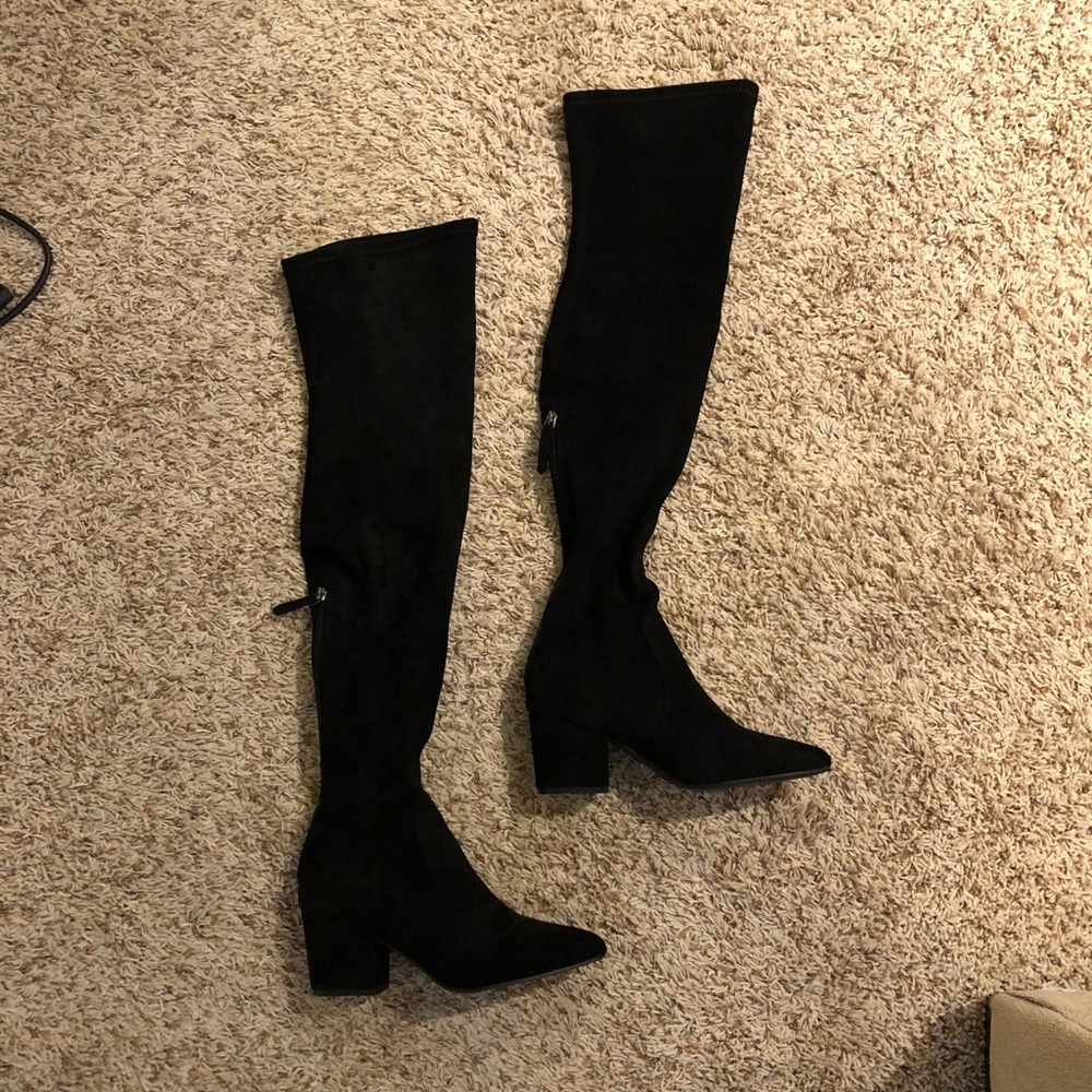 Goodnight Macaroon suede leather over the knee boots. Barely worn!